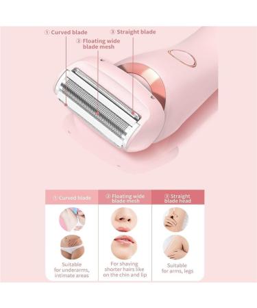 Duskofficial Razor Dusk Official Shaver Dusk Official Electric Razor Women Electric Shaver Wet and Dry Painless Hair Removal Removable Head (Blue) - Buy Online on GoSupps.com