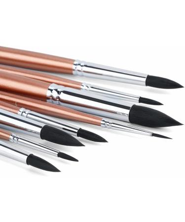Transon Round Watercolor Detail Brushes Set - 8pcs Goat Hair for Watercolors, Acrylics, Inks - Ideal for Gouache, Oil, and Tempera - Buy Online on GoSupps.com