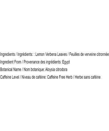 Organic Lemon Verbena Leaves Herbal Loose Tea by Marcoina - Cut Leaves 56g in Resealable bag Caffeine-Free Tea from Egypt - Perfect for Hot Brews Cooking and Spices - Known as Aloysia Citrodora Lemon Beebrush Verveine. - 2oz. Lemon Verbena Organic Cut Lea - Buy Online on GoSupps.com
