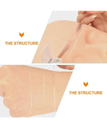 POPETPOP Specialty Tools Eyebrow Thread Tool Eyebrow Shaping Ruler Eyebrow Trimming Ink 4.6x1.8x7.5cm White - Buy Online on GoSupps.com