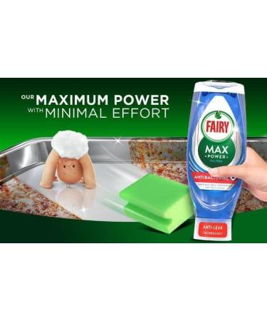 Fairy Max Power Antibacterial Washing Up Liquid with Tea Tree Extract 640ml 2Pk + Our Gift for You: Organza Small Bag Size: 9x7x0.1cm - Buy Online on GoSupps.com
