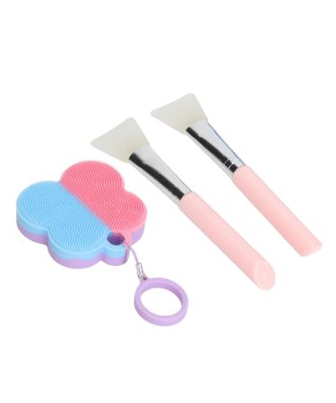 Silicone Face Cleanser Set Blue Face Brush Tools Skin Care Products with Hanging Ring + Brush Set