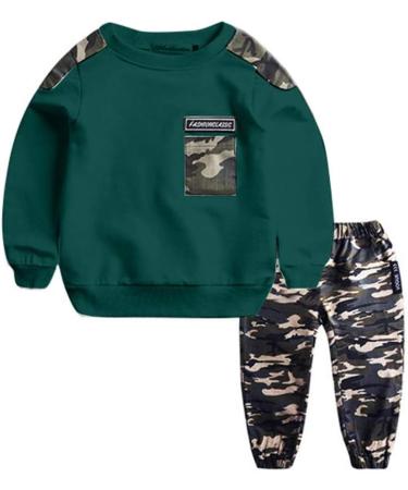 AMhomely Baby Boy Camouflage Tracksuit Set | Boys Letter Romper Sale | Ages 7-9 | Green - Buy Online on GoSupps.com