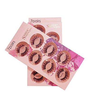 Buy ShidiShangpin 7 Pair 3D False Eyelashes - Natural Soft Handmade Thick & Long - Includes Eyelash Tweezers | International Shipping Available - Buy Online on GoSupps.com