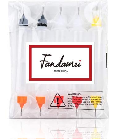 Fandamei 10 PCS Precision Tip Applicator Bottle Set with Mini Funnel - 30ml Fine Needle Tip Squeeze Bottles for DIY Crafts - Buy Online on GoSupps.com