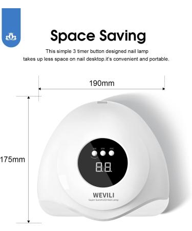 72W UV Nail Lamp - Fast Gel Polish Dryer with Auto Sensor & LCD | Professional Home & Salon Use - Buy Online on GoSupps.com