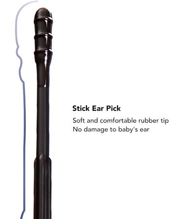 Portable Black Ear Wax Remover Tool Stick - 100pcs | Safe 360 Degree Cleaning for Baby & Travel - Buy Online on GoSupps.com