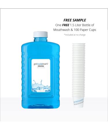 White Slim Manual Mouthwash Dispenser for Alcohol-Free Mouthwash - Buy Online on GoSupps.com