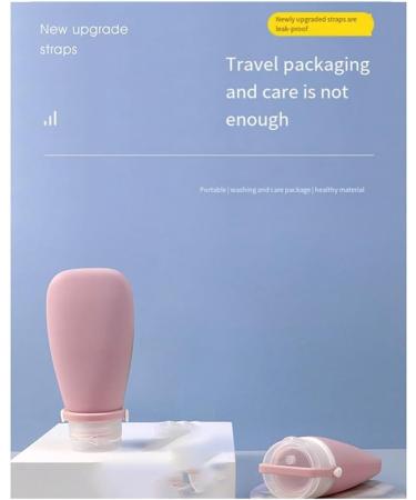 Buy Transparent 90ml Travel Silicone Refill Bottle - Ideal for Shampoo & Shower Gel - Leak Proof & Reusable - Buy Online on GoSupps.com
