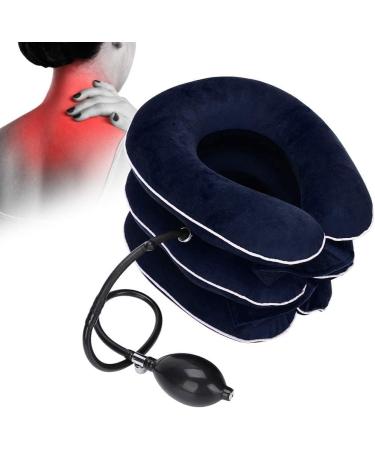 Safwel Air-Inflated Neck Ruff - Cervical Spine Decompression & Neck Pain Relief Support (Blue) - International Shipping Available - Buy Online on GoSupps.com