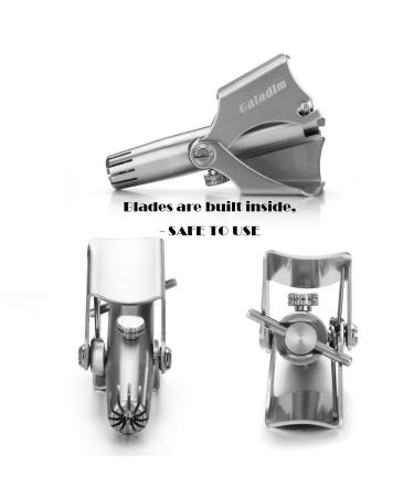 Buy Manual Nose & Ear Hair Trimmer - No Batteries Needed Stainless Steel Hair Remover for Men & Women - GD-014-AR Small Silver - Buy Online on GoSupps.com