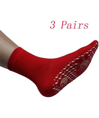 Magnetic FIR Tourmaline Self-Heating Unisex Socks - Red, One Size - Buy Online on GoSupps.com