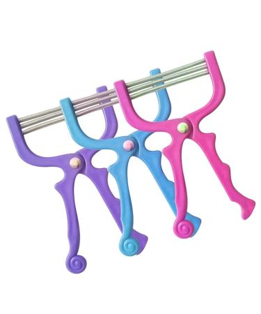 ERINGOGO Lot de 3 pilateurs Faciaux Ressort Indolores Portable pour Femmes et Hommes Outil D' pilation Visage Usage Quotidien Visage sans Produits Chimiques Couleur