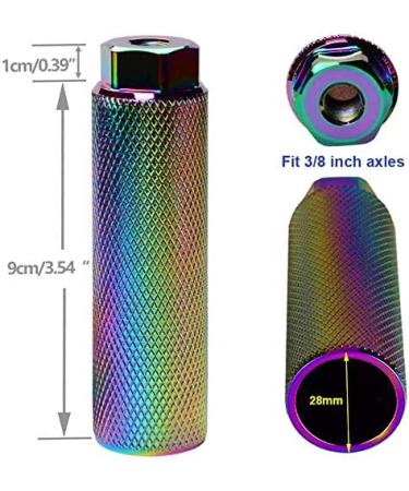 Aluminum Alloy Anti-Skid Bike Pegs | 2Pcs Stunt Pegs for BMX & Mountain Bikes | Fits 3/8 inch Axles - Buy Online on GoSupps.com