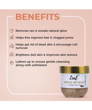BEMT Whipped Coffee Sugar Scrub for Face & Body 200 g | 2-in-1 Exfoliating Cleanser & Moisturizing Whipped Scrub (Mocha) - Buy Online on GoSupps.com