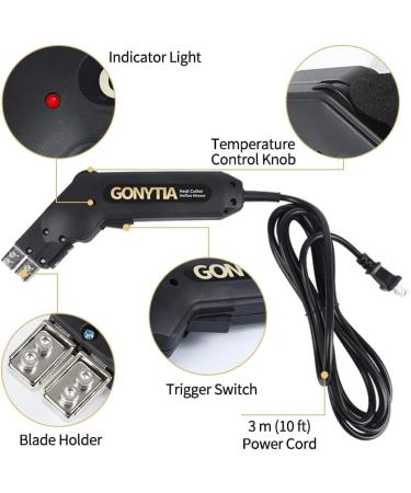 Gonytia GT-1 Hot Knife Foam Cutter Pro - Electric Styrofoam Cutting Tool Kit with 3 Blades & Accessories - Buy Online on GoSupps.com