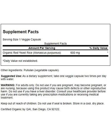 Swanson Red Yeast Rice 60 Veggie Caps - Heart Health Support & Cholesterol Management - Buy Online on GoSupps.com