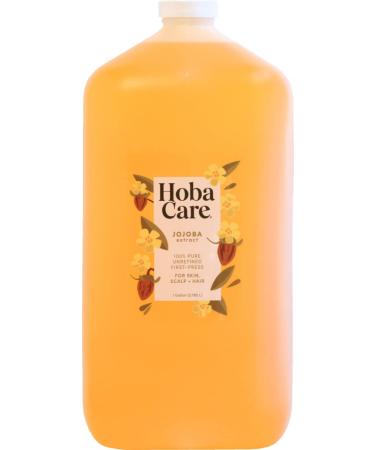 HobaCare Jojoba Oil - 100% Pure Jojoba Oil, Unrefined Cold Pressed for Skin, Scalp & Nails - Moisturizing Body Oil for Dry Skin, Natural Hair & Beard Oil for Men, Women & Kids (128 fl oz / 2.785 L) 128 Fl Oz (Pack of 1)