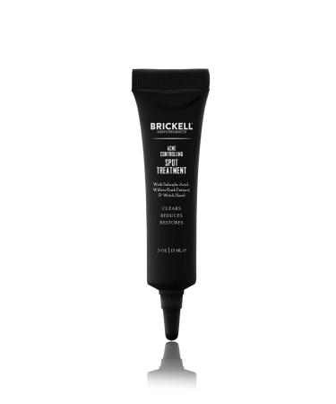 Brickell Men's Acne Controlling Spot Treatment for Men Natural & Organic Acne Spot Treatment to Reduce Acne Calms Skin Cell Inflammation and Soothes Acne 15 ml Unscented