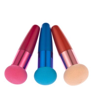 POPETPOP 3pc Powder Foundation Brush Suit Eye Makeup Foundation Sponge with Makeup Brush Mushroom Facial Foundation Sponges Concealer Sponge Makeup Sponge Travel Makeup Powder Non Latex medium As Shown