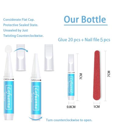 Lofuanna Nail Glue for Acrylic and Press On Nails - Professional, Strong, and Long Lasting Bond - 20 PCS Nail Tech Supplies - Buy Online on GoSupps.com