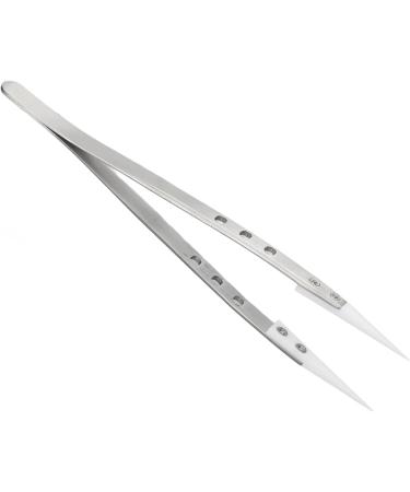 Straight Head Tweezers Tweezer Straight Tip Tweezers Straight Head Fine Tip Stainless Steel Ceramic Anti Magnetism Jumper Repair Tweezers Tweezer - Buy Online on GoSupps.com