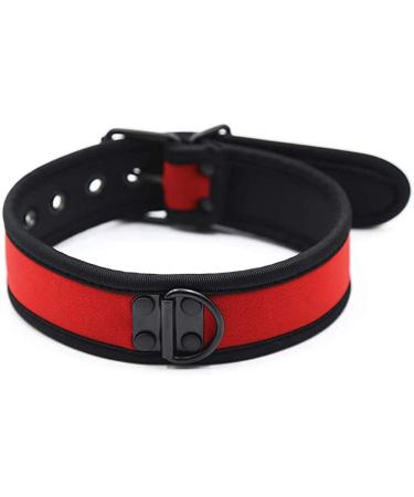 Neoprene Puppy Custom Choker Collar for Men Women (Red)