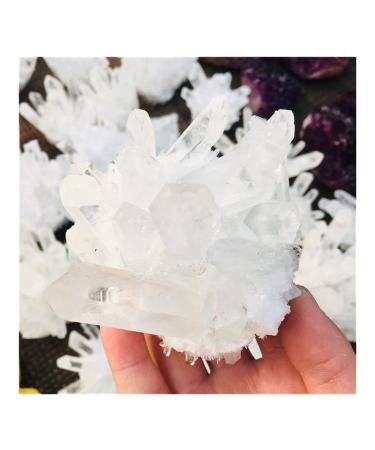 Crystal 500-800g Natural White Ghost Quartz Crystal Cluster Crystals raw Gemstone Specimen for Home&Office Decoration fengshui ERBDRGAZ (Size : 500-600g)