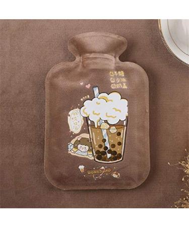 Samnuerly heat bottles warm hot hot water bottle Mini portable plush washable water injection safety warm hands bag hand warmers warmth bag (color: e) (H 1)