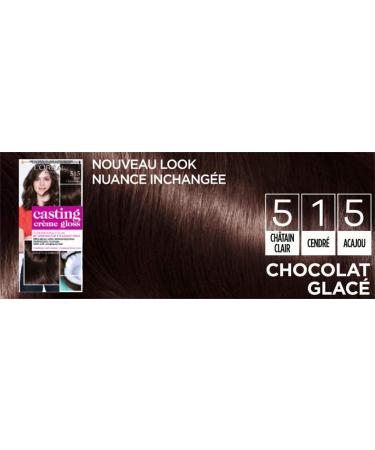 L Or al Paris Casting Cr me Gloss Tone-on-Tone Hair Color - Ammonia Free - Chocolate Glac (515) - Pack of 2 - Buy Online on GoSupps.com