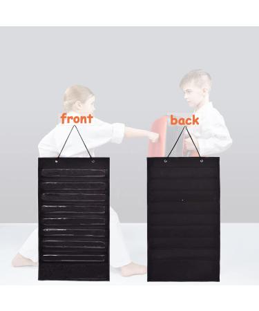 Karate Martial Arts Belts Storage Organizer - Holds 8 Belts & 5 Medals | Durable Black Taekwondo Belt Display - Buy Online on GoSupps.com