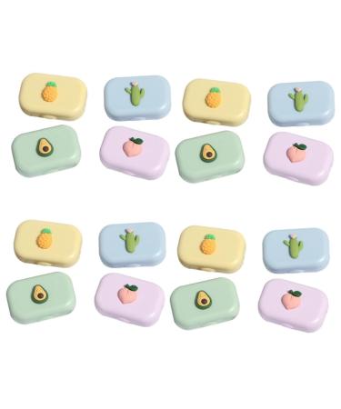 Partykindom 16 STK Colored contact lenses holder for eye care set storage organizer container for eye contact lenses cleaning case case.