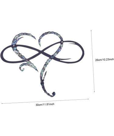 Cabilock 1pc Pendant Emblems Ornament Home Decor Metal Wall Hanging Heart Wall Iron Heart -shaped 30x26cm Silver - Buy Online on GoSupps.com