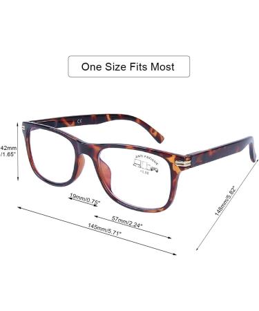 DooViC Blue Light Blocking Reading Glasses 4 Pack - Anti Eyestrain Computer Readers 2.50 Strength - Fashionable Unisex Design in 4 Colors - Buy Online on GoSupps.com