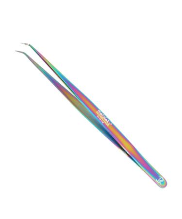 14cm Metaleks Eyelash Extension Tweezers Japanese Stainless Steel In Multi Titanium Coating 45  Angular Tip 45  Angular Tip 14CM