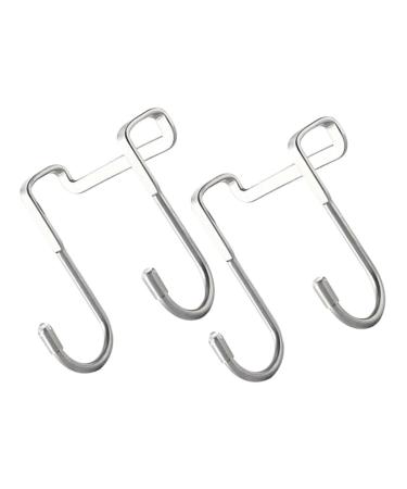 BRIGHTFUFU 2pcs Hook up Towel Hooks Kitchen Door Hanging Hook Squeegee Hook Hanger Stainless Steel On The Door