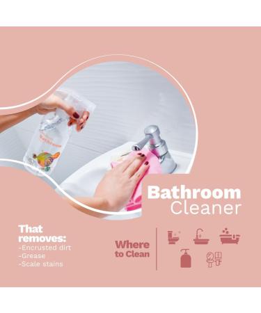 Eco-Friendly Bathroom Cleaner Kit | Reusable Bottle & 3 Tablets | Stain & Grime Remover for Shower & Toilet | International Shipping - Buy Online on GoSupps.com