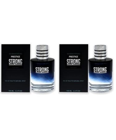New Brand Perfumes Strong EDT Spray Men 3.3 oz (sem numero) (Pack of 2) 3.3 Ounce (Pack of 2)