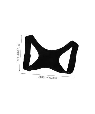 Hohopeti Belt Shoulder Rest Brace Holder Posture Band Back Support Belt Black Polyester - Buy Online on GoSupps.com