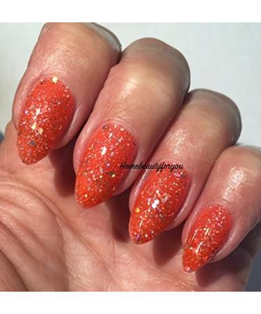 Bluesky Gel Nail Polish Naked By The Fire Blz53 Red Glitter Long Lasting Chip Resistant 10 ml (Requires Curing Under UV LED Lamp) - Buy Online on GoSupps.com