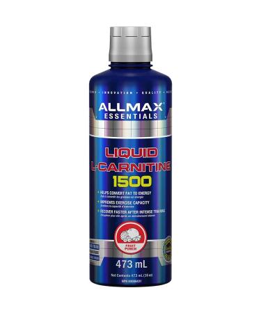 ALLMAX Nutrition - L-Carnitine Liquid + Vitamin B5 - Fruit Punch - 473 ml Carnitine Liquid Fruit Punch 473 ml (Pack of 1)