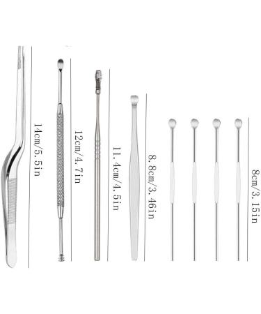 SunMine 9 in 1 Earwax Removal Tool Kit Ear Cleaning Set with Storage Box and Cleaning Brush - Buy Online on GoSupps.com