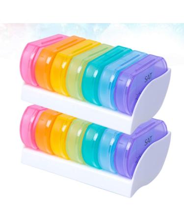 DOITOOL Travel Pill Box 2 Pack - Portable & Colorful Mini Medicine Boxes for Easy Travel Storage - Buy Online on GoSupps.com