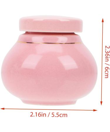 Housoutil Storage Bottle Cans Face Hand Ceramic Mini Cream Jar Mini Food Containers Household Cream Jar Makeup Lipstick Household Ointments Jar Samples Pink Ceramics Sunscreen Travel Lotion 6x5.5cm Pink - Buy Online on GoSupps.com