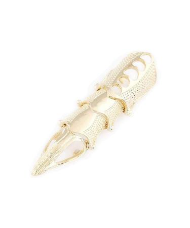 Bendable Joint Nail Ring Fashionable Gothic Punk Hinge Joint Full Finger Nail Armor Ring Claw Jewelry Golden