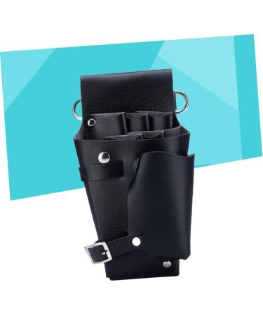 Premium Housoutil Leather Scissor Organizer Kit - 2-Piece Pocket Holder for Hairdressers - Stylish & Functional Hairdressing Bag - Black - Buy Online on GoSupps.com