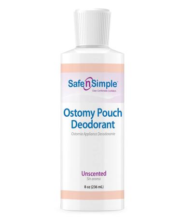 Safe n' Simple Ostomy Pouch Deodorant, Safe Deodorant for Ostomy Odor Removal, Blue Formulation Ostomy Deodorant, 8 Fluid Ounce Blue 8 Ounce (Pack of 1)
