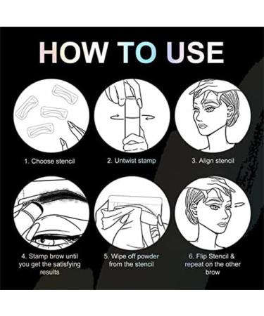 Buy Eyebrow Stamp & Stencil Kit - Smudge-Proof Waterproof 24 Reusable Stencils for Natural Brows - Ideal for Beginners (Medium Brown - Buy Online on GoSupps.com
