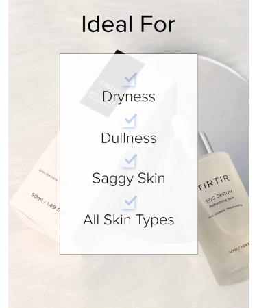 TIRTIR SOS Serum | Radiant Glow Boosting Face Serum | Anti Aging & Hydrating | Smooth & Glowy Skin | Fragrance Free | 1.69 fl.oz - Buy Online on GoSupps.com
