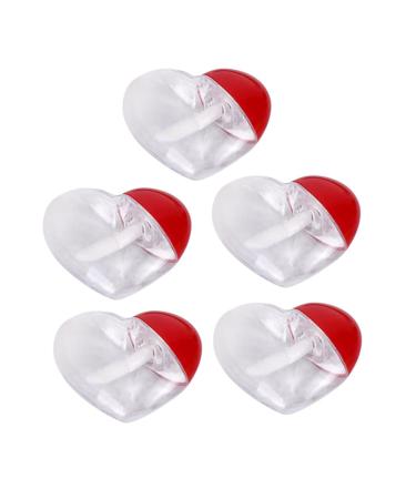 Lot de 5 Set de Tubes de Gloss L vres Vides en Plastique de C ur Rechargeables L gers et Portables pour Maquillage de Voyage et Utilisation Quotidienne